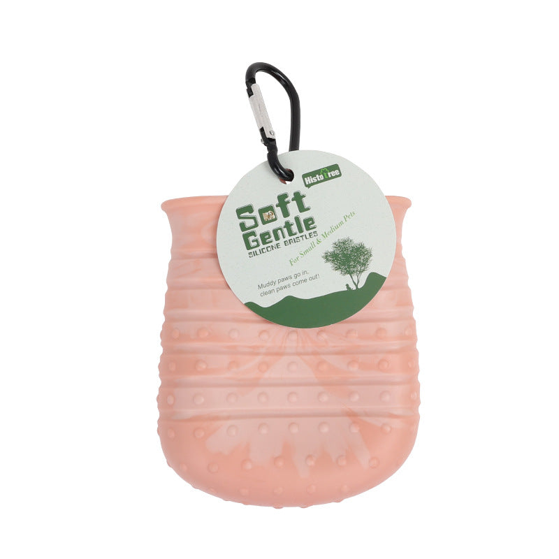 2-in-1 Dog Paw Cleaner Cup – Portable Pet Foot Washing & Grooming Brush