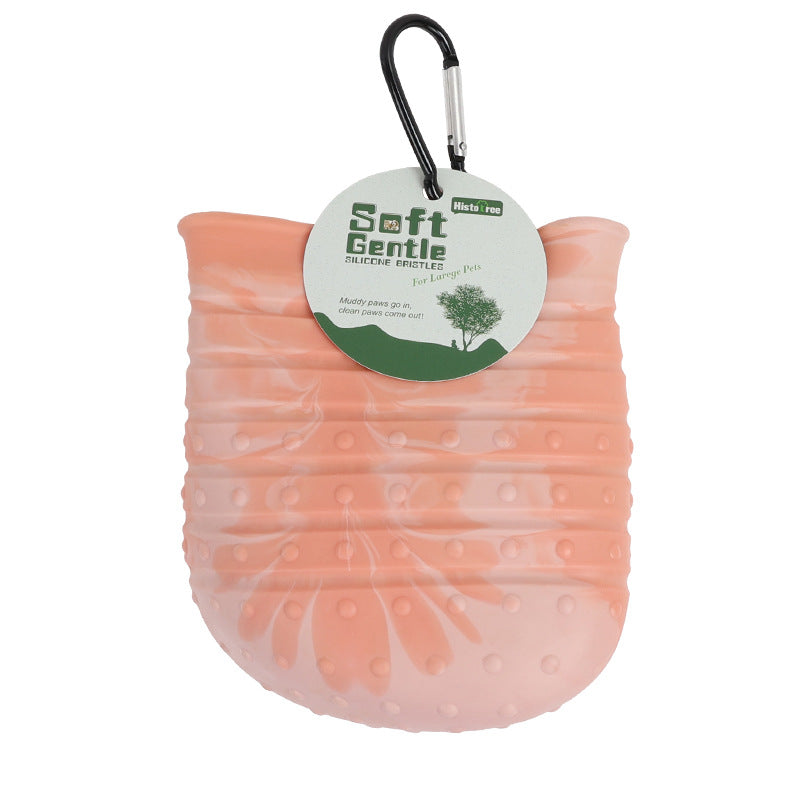 2-in-1 Dog Paw Cleaner Cup – Portable Pet Foot Washing & Grooming Brush
